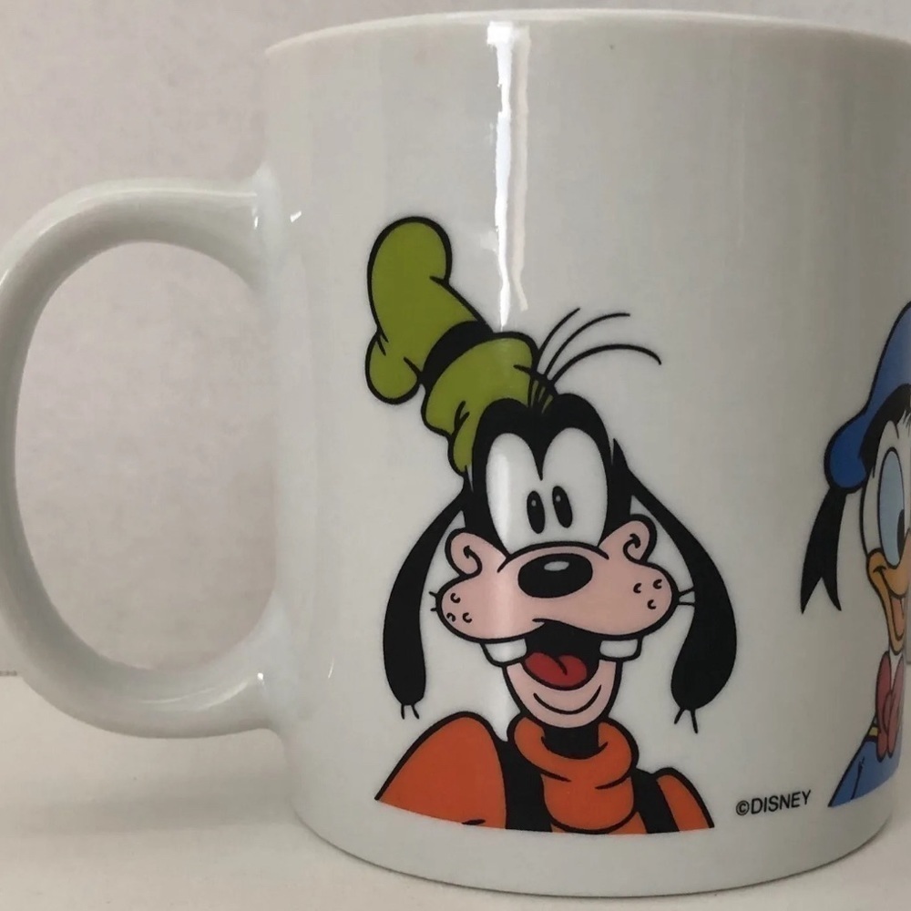 Walt Disney World Souvenir 4.5” Ceramic White Large Mug Cup Goofy Donald Duck - Picture 4 of 4